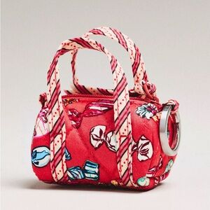 Vera Bradley Duffle Bag Shaped Bag Charm Diamond Patchwork Somethin Sweet Red